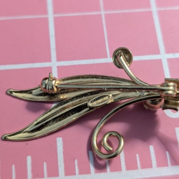 Vintage 40s-50s Winard Jewelry Co. 12K Gold Filled Pearl Brooch - Picture 4 of 4